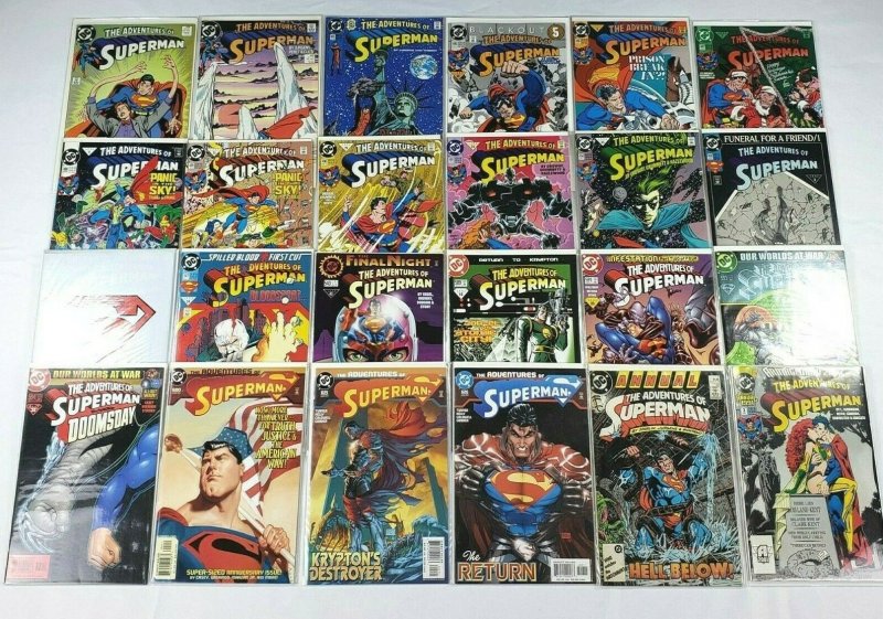 Adventures of Superman 24 issue Mixed Lot DC Comics 1989-2004 w/ Keys & Annuals