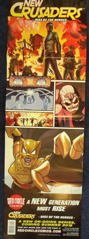 NEW CRUSADERS Promo Poster, 11 x 34, 2012, DC  Unused more in our store 503