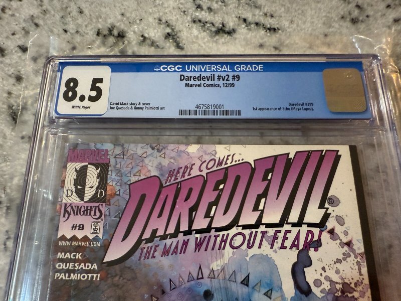 Daredevil # 9 CGC Graded 8.5 Marvel Comic Book 1st Echo Appearance JH23