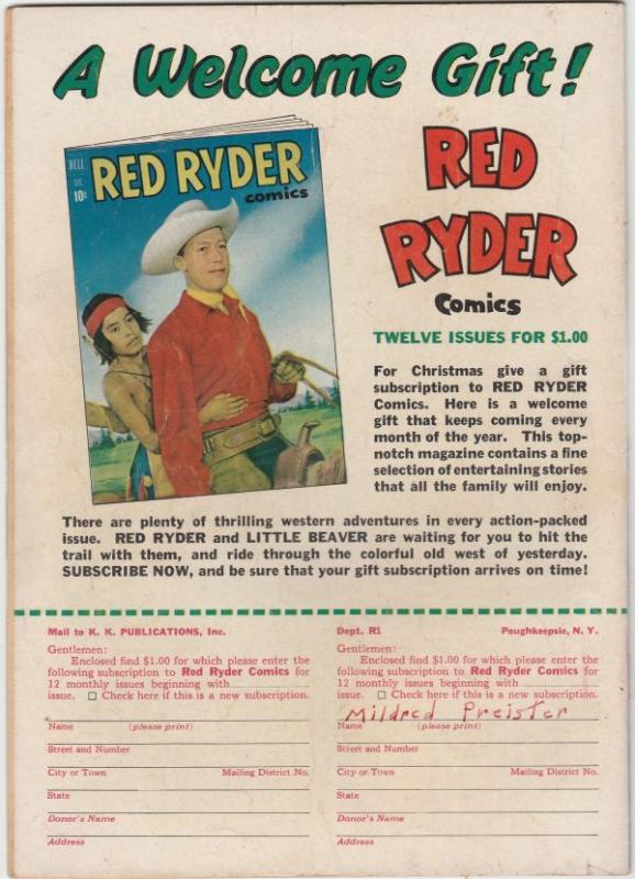 Red Ryder Comics #102 (Jan-52) VG+ Affordable-Grade Red Ryder