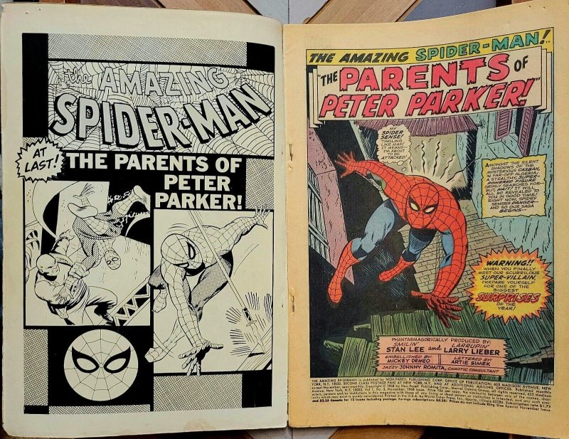 SPIDER-MAN ANNUAL #5 VG (Marvel 1968) Intro PETER PARKER'S Parents! RED SKULL