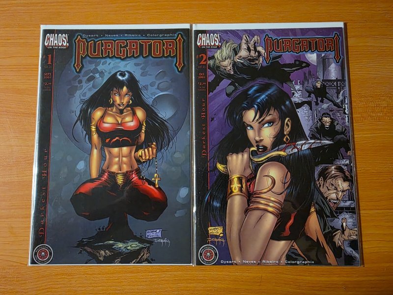 Purgatori: Darkest Hour 1-2 Complete Set Run! ~ NEAR MINT NM ~ 2001 Chaos Comics