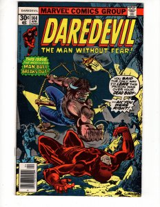 Daredevil #144 (FN-) THE MERCILESS MAN-BULL BREAKS OUT! Bronze Age MARVEL