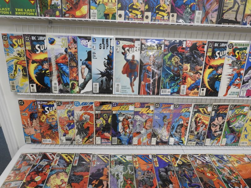 Huge Lot 130+ Comics W/ Flash, and Superman!!! Avg FN/VF Condition!