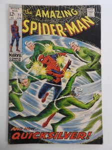 The Amazing Spider-Man #71 (1969) Starring Quicksilver! VG+ Condition! Sub-Fold