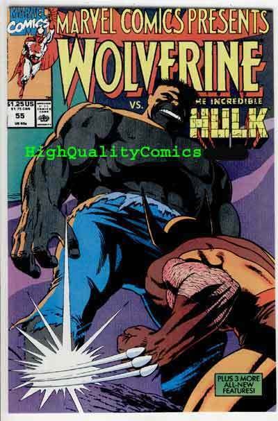 MARVEL COMICS PRESENTS #55, NM, Wolverine vs Hulk, Wolf, more MCP in store