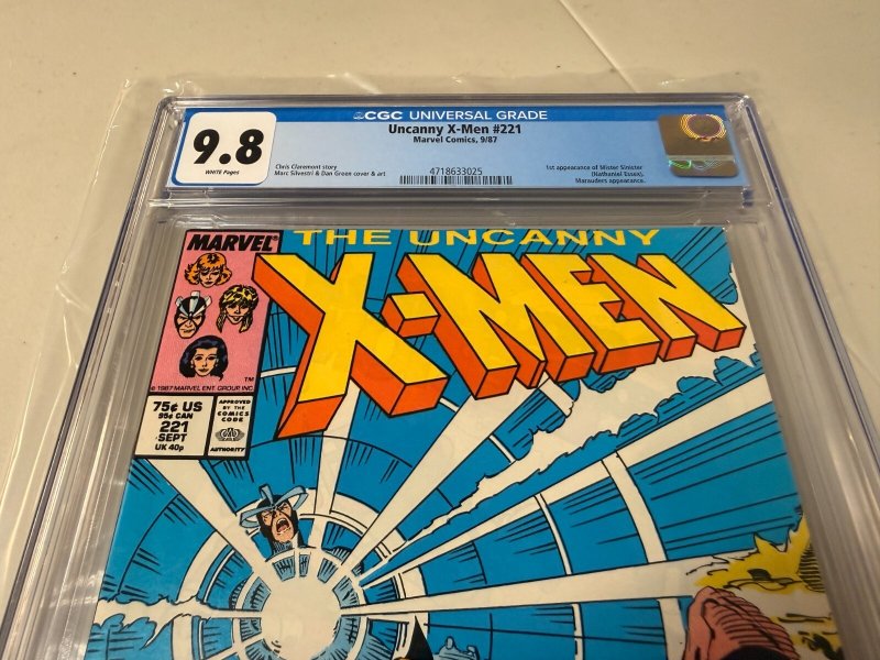 Uncanny X-Men # 221 CGC Graded 9.8 Marvel Comic Book Wolverine Mr. Sinister JH30