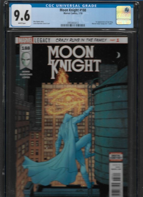 Moon Knight 188 CGC 9.6. 1st Appearance Of Sun King. #3993443013