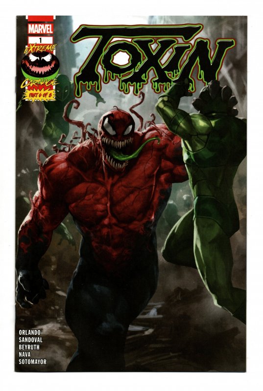 EXTREME CARNAGE: TOXIN #01 (2021) SKAN | WALMART GREEN TITLE | TRADE DRESS