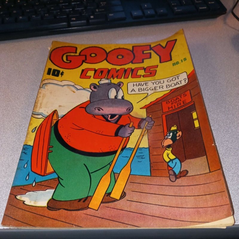 Goofy Comics #15 nedor press 1945 golden age precode kids cartoon funny animal 