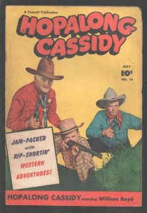 Hopalong Cassidy #19 1948- Fawcett-William Boyd B-Western film star photo cov...