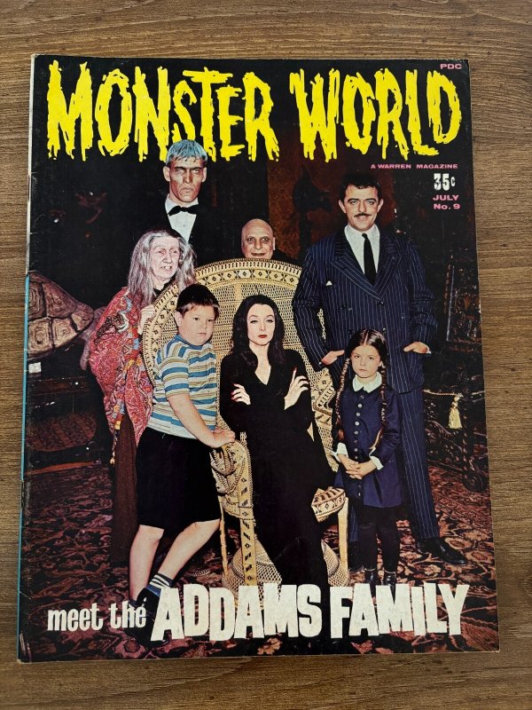 Monster World # 9 FN/VF Comic Book Magazine Addams Family 5 J290