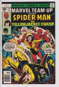 MARVEL TEAM-UP #59 Yellowjacket and the Wasp (Jul 1977) Nice FN 6.0 white!