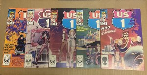 US1  #6 #7 #8 #9 #10 (SET)  VFN- / Michael Golden Painted Covers / 1983