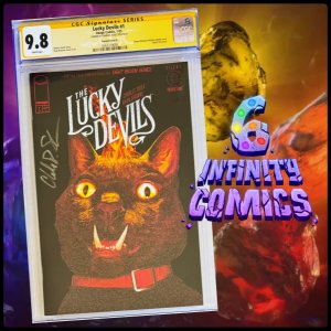 THE LUCKY DEVILS 1 CGC 9.8 ? RYAN BROWNE 1:25 GLITTER FOIL - SIGNED C. SOULE