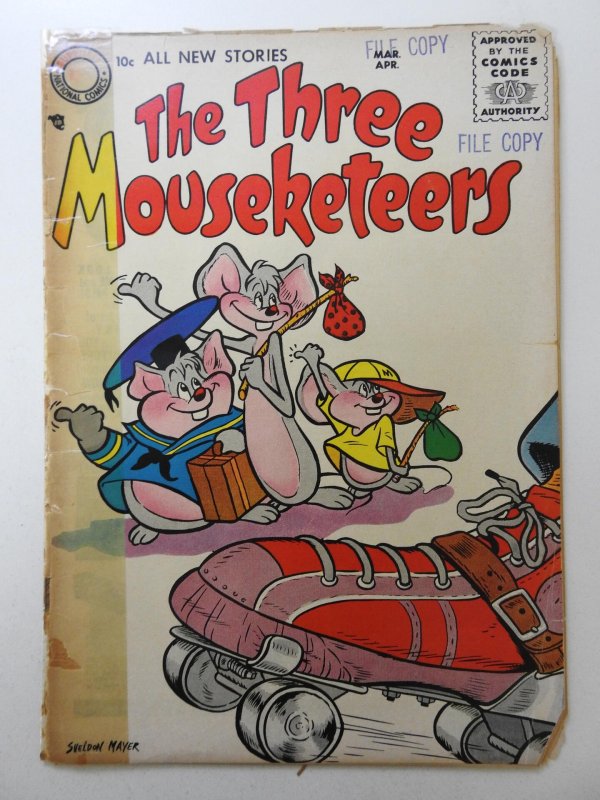 Three Mouseketeers #1 (1956) Sheldon Meyer File Copy Fair Condition!