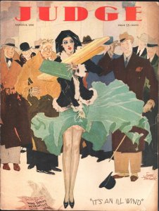 Judge 3/8/1930-Early comic & cartoon art-MAD forerunner-Trembath skirt cover