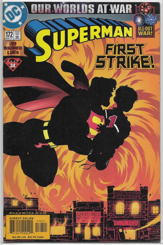 Superman (vol. 2, 1987) #172 FN (Our Worlds at War) Loeb/McGuinness, Supergirl