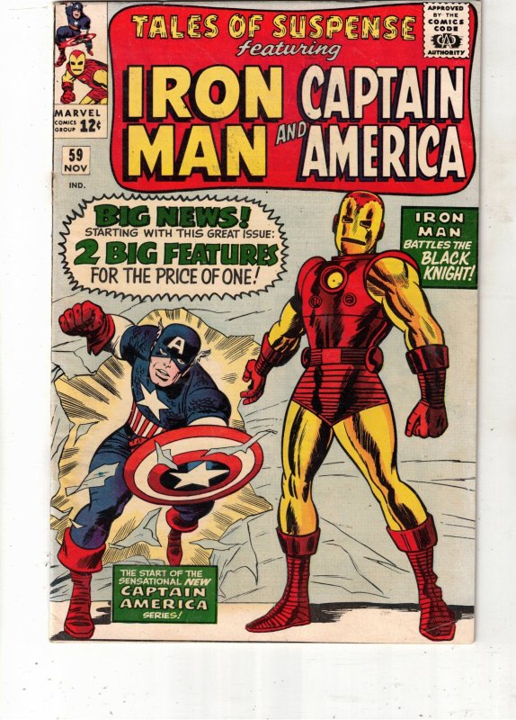 Tales of Suspense #59 (1964) VF+ High-Grade 1st Iron Man, 1st FULL CAP! BEANTOWN