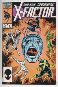 X-FACTOR #6, FN+, Mutants, 1st full Apocalypse, 1986, more Marvel in store
