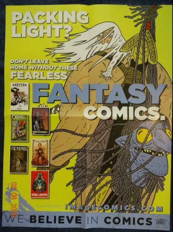 FANTASY COMICS Promo Poster, 18 x 24, 2018, IMAGE Unused more in our store 574