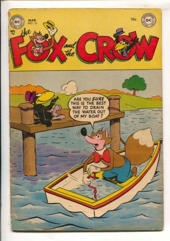 The Fox and the Crow #15 1954-DC-Boat prank coverr-slapstick humor with viole...