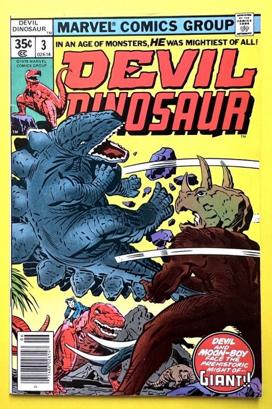 DEVIL DINOSAUR 3 MOON-BOY KIRBY COVER (1978) B3