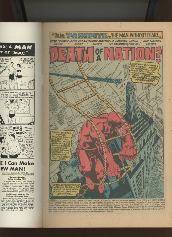 (1974) Daredevil #112: BRONZE AGE! WE COMBINE SHIPPING! (6.0/6.5)