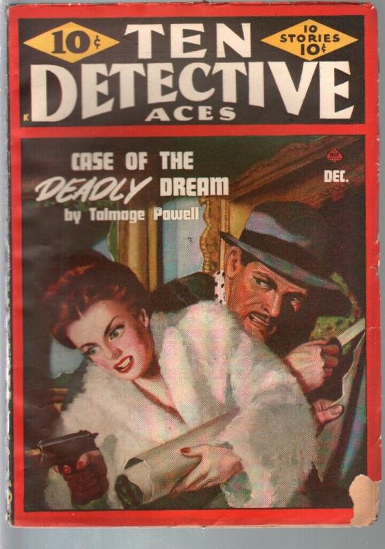 Ten Detective Aces 12/1946-Irene Endris-Talmage Powell-hardboiled crime pulp-VG