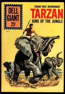 Tarzan King of the Jungle #51 1961-Dell Giant-Elephant cover-ERB-Jesse Marsh ...