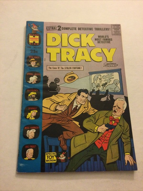 Dick Tracy 144 Fn/Vf Fine/Very Fine 7.0 Printer Defect Glue Harvey Comics 