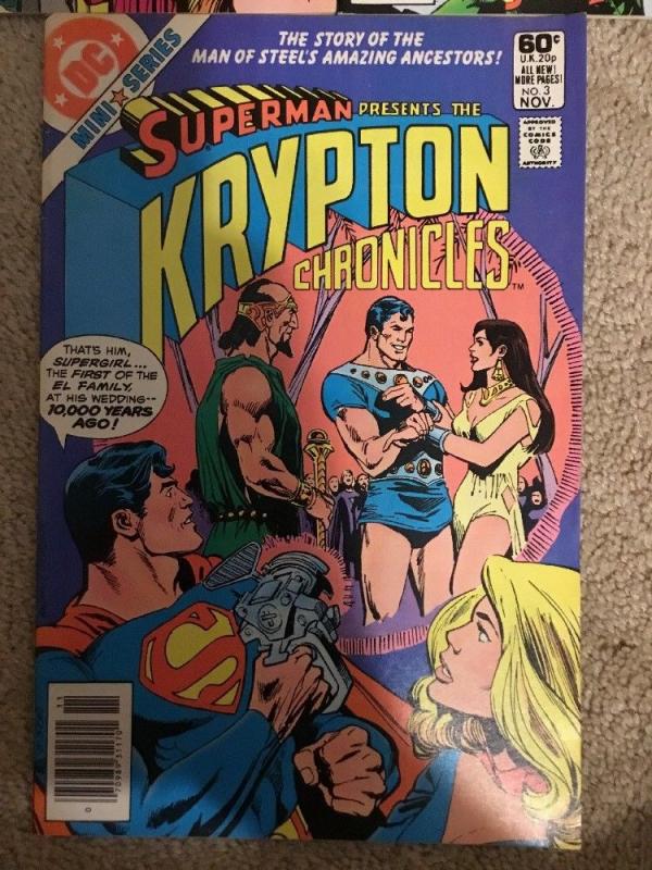 DC Superman Presents The Krypton Chronicles 1-3 Complete Set * 1981 * Newsstand