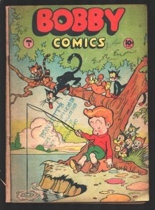 Bobby Comics #1 1946-1st issue-South Seas Girl ad inside back cover-Robot sci-fi