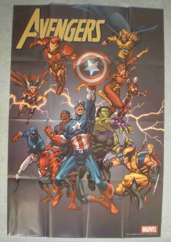 AVENGERS Promo poster, THOR, HULK, 24x36, 2005, Unused, more Promos in store