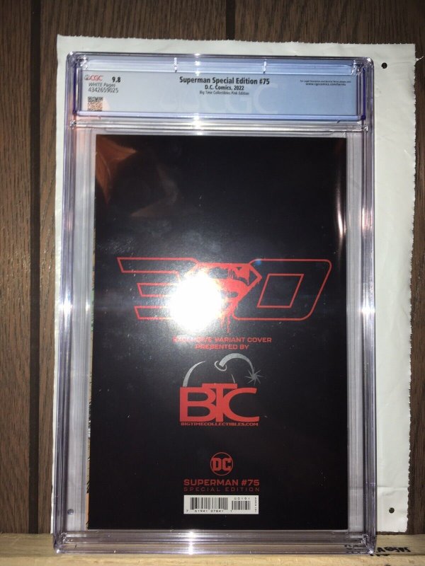 Death of Superman 30th #1 Big Time Collectibles PINK FOIL Variant CGC 9.8 NM+/M