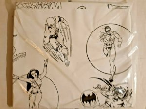 Super-Heroes Coloring Cloth W/Crayons -Superman/Batman/JLA- NIP-1978-NEW-VINTAGE
