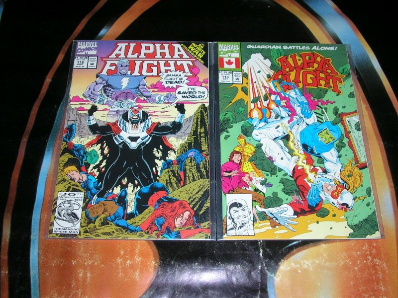 ALPHA FLIGHT (Marvel Comics), 32-126, 1986-1993, 19 diff  