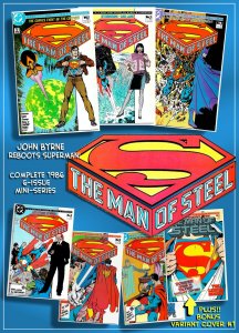 THE MAN OF STEEL #1 - 6 (1986) 8.5 VF+  Big S Reboot Mini-Series by John Byrne