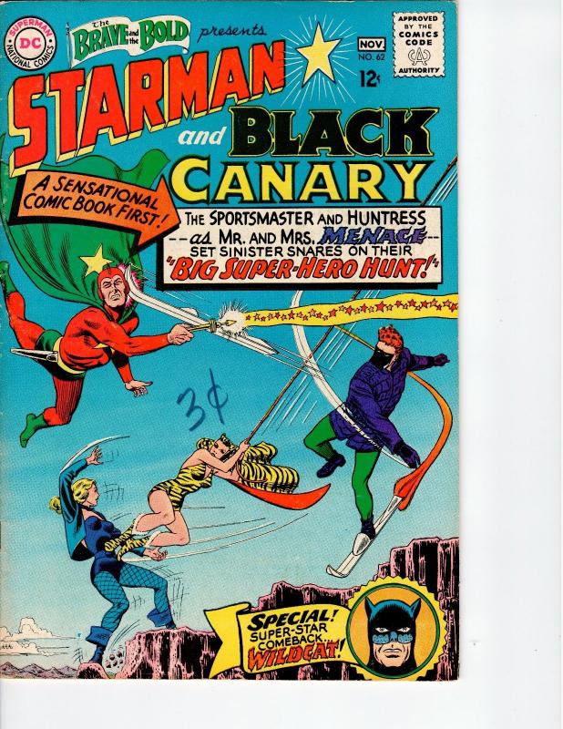 Brave and the Bold #62 - First 1st Series - 1st Black Canary - 6.5? - 1965