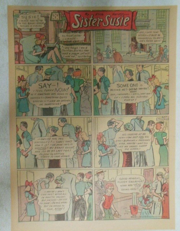 (18) Sister Susie Sunday Pages by Alice Harvey from 1936 Size:11 x 15 inches