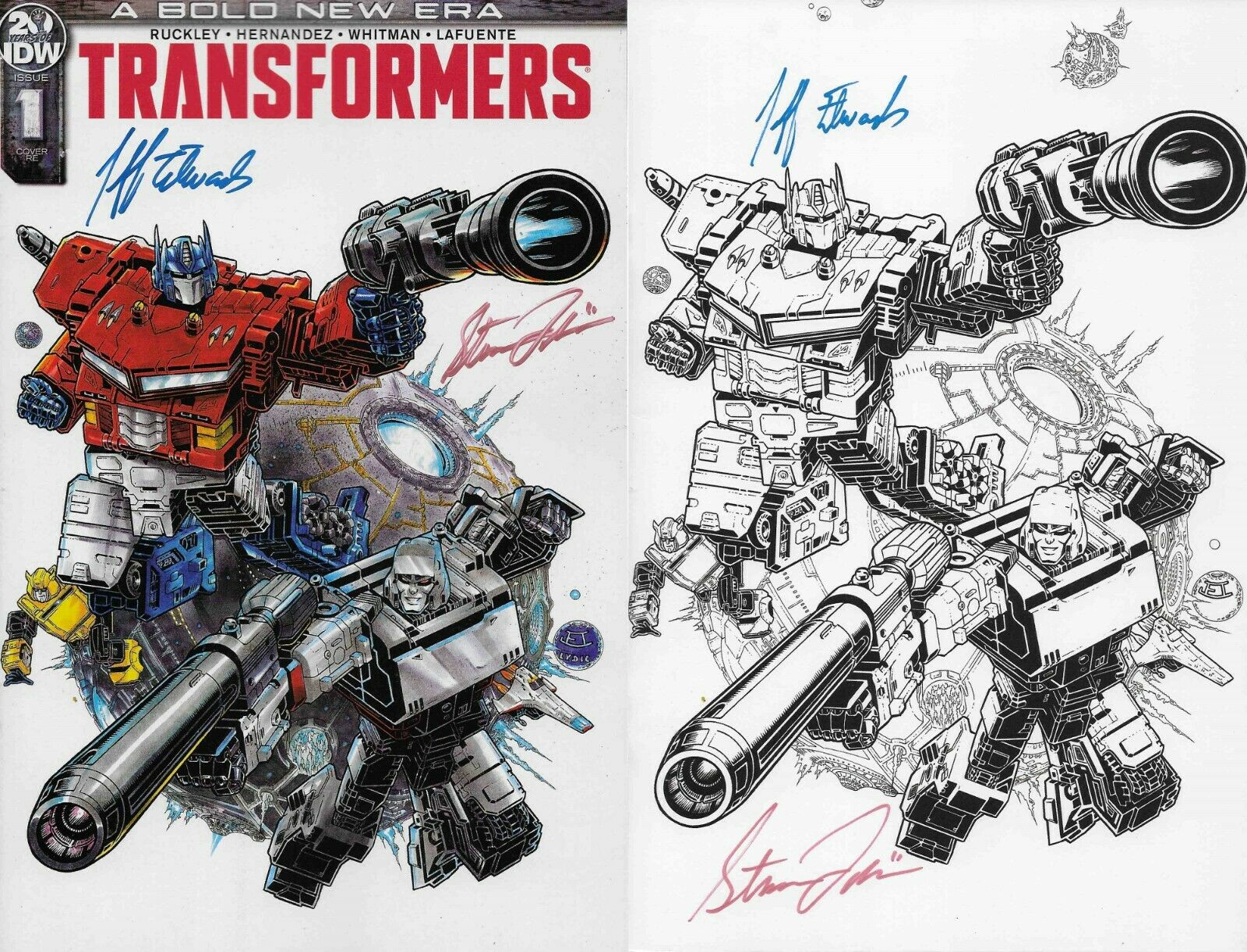Transformers 1 One Stop Comic Shop Exclusive Variant Set Signed