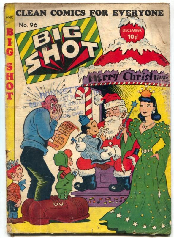 BIG SHOT #96 1948- Christmas cover- Skyman F/G