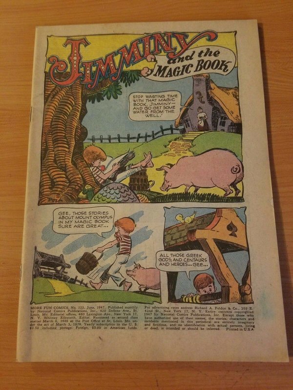 More Fun Comics #123 ~ NO COVER ~ (1947, DC Comics) 