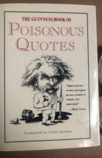 The Guinness book of poisonous quotes, JARMAN, 1993, 336p