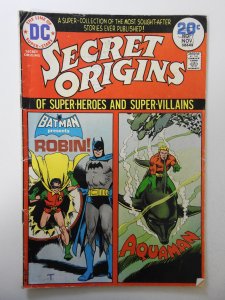 Secret Origins #7 (1974) VG Condition ink fc, stamp bc