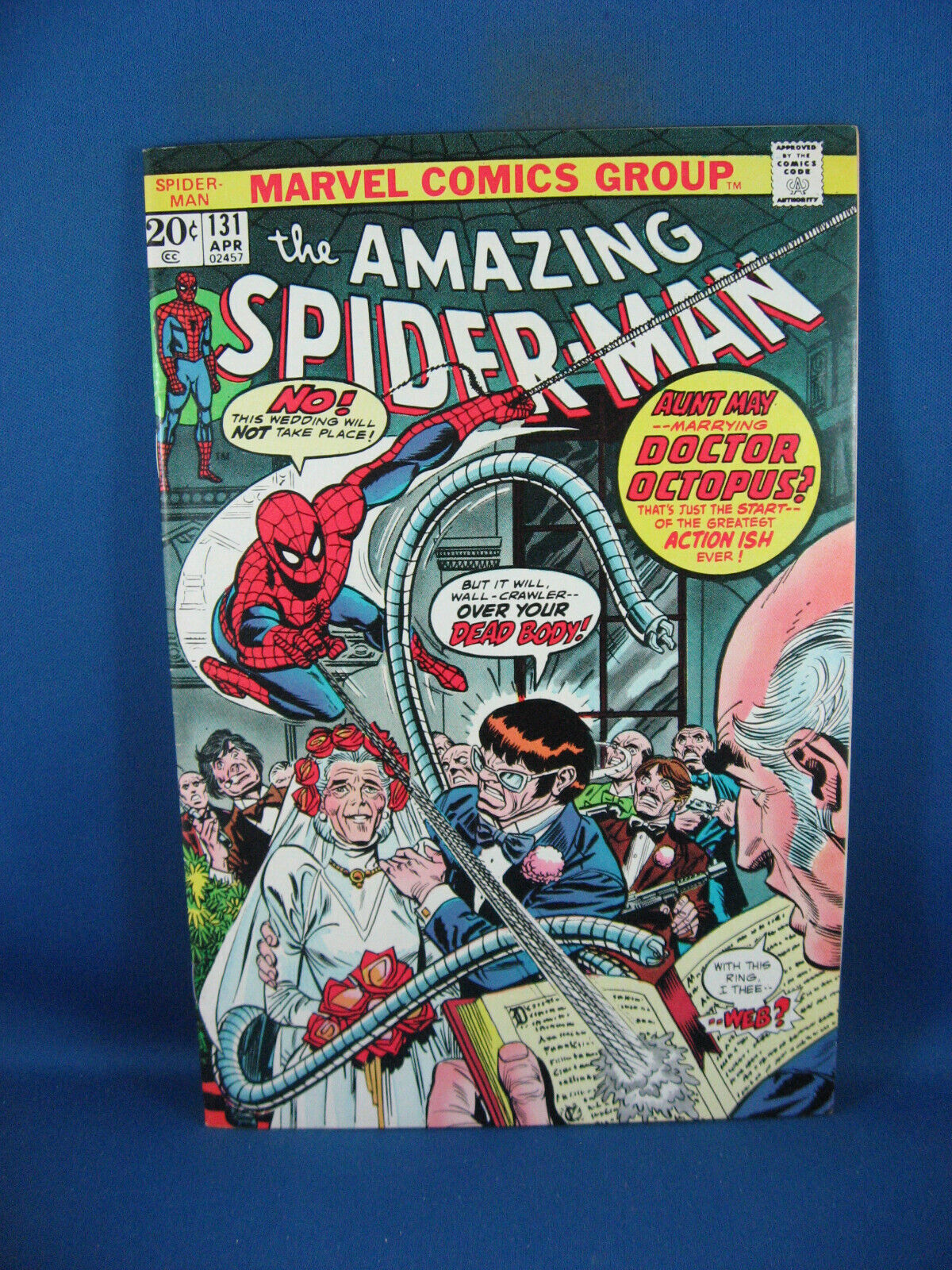 Amazing Spiderman 131 F+ Aunt MAY Wedding Marvel 1974 Comic