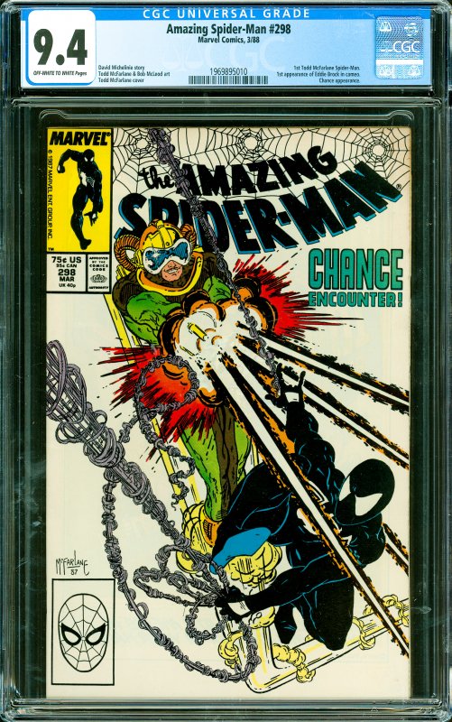 Amazing Spider-Man #298 CGC Graded 9.4 1st Todd McFarlane Spider-Man. 1st app...