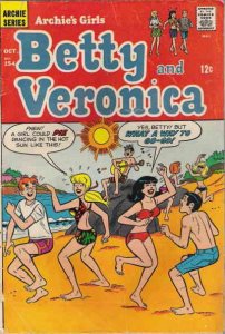 Archie's Girls Betty And Veronica #154 FN ; Archie | October 1968 Bikini Beach