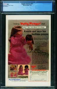 Captain America #217  1978 - Marvel -CGC 9.4 - Comic Book-2041560010