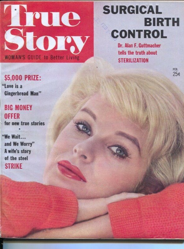 True Story 2/1964-Surgical Birth Control-pin up girl cover-exploitation-scand...